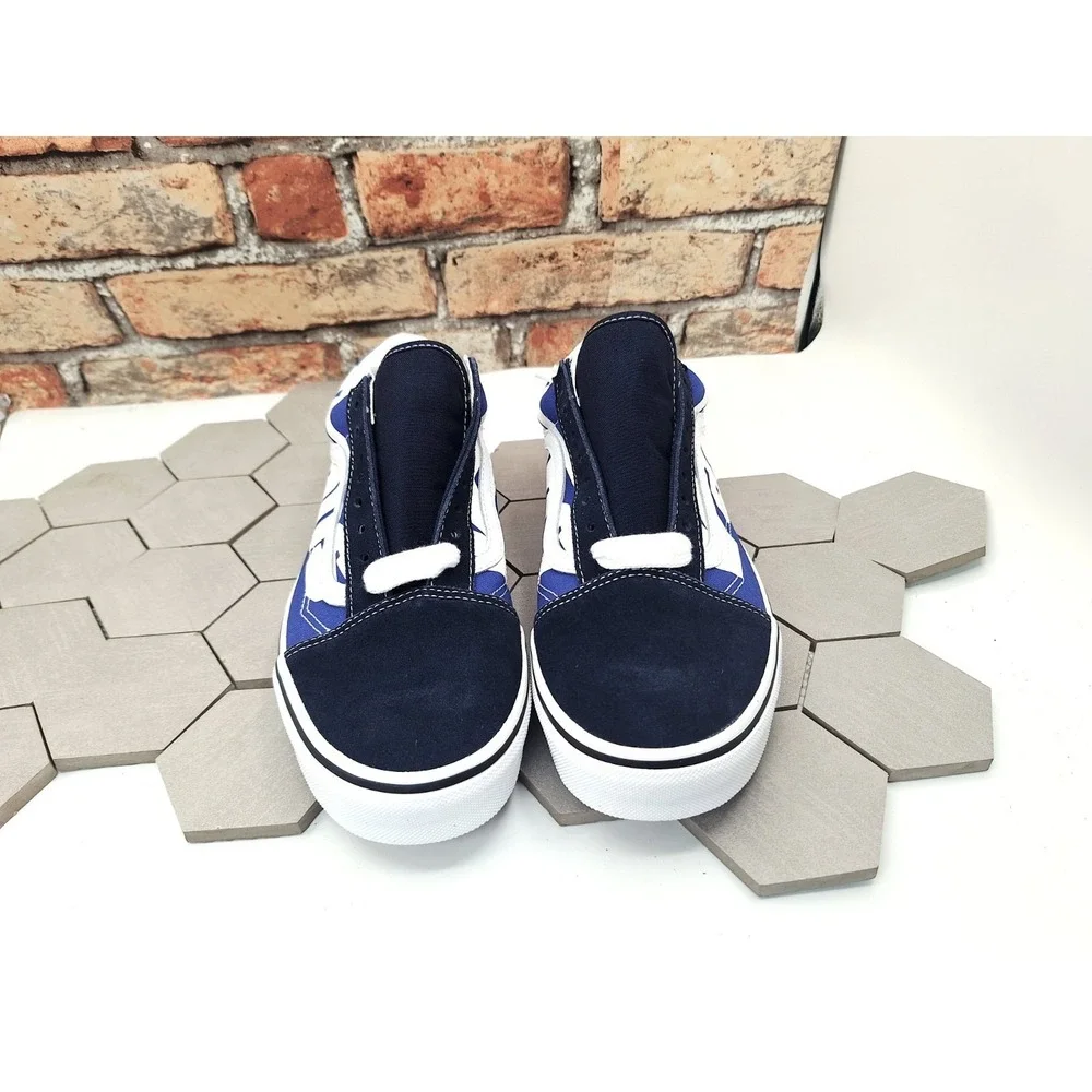 Vans Old Skool Jumbo Logo Black Blue White Suede Sneaker Men Sz 11 2024 New Rare